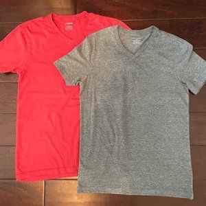 LOT of 2 J.Crew v-neck Slim Fit t shirts sz xs
